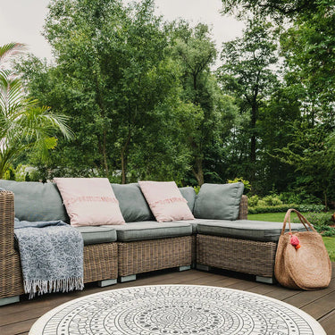 Positano Mosaic Reversible Round Rug - Coppola Home