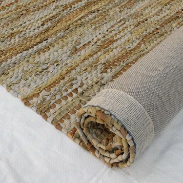 Marrakech Flatweave Leather Rug