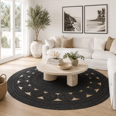 Bruges Rose Round Jute Rug