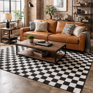 Bergen Check Easy Care Rug