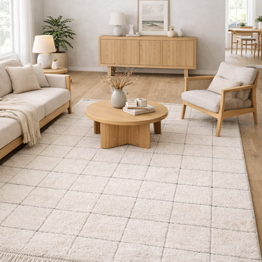 Noosa Grid Plush Easy Care Rug