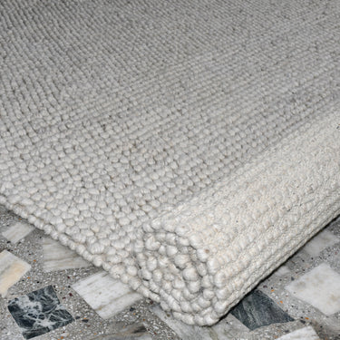 Siena Boucle Weave Wool Rug (Grey Tones)