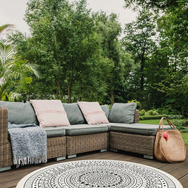Positano Mosaic Reversible Round Rug - Coppola Home